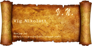 Vig Nikolett névjegykártya