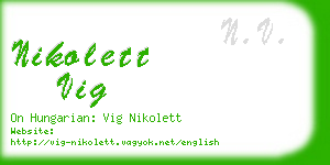 nikolett vig business card